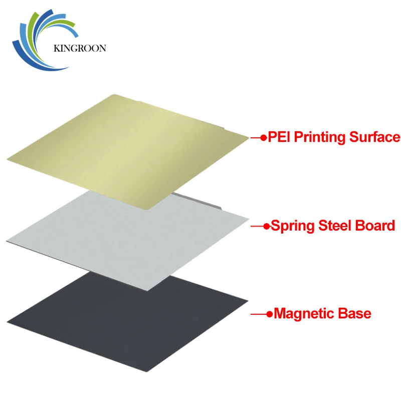 KINGROON 3d Printer Heatbed Hot Bed Sticker Removal Spring Steel Sheet Pre-applied PEI Flex Magnetic Base for CR10 pei sheet
KINGROON 3d Printer Heatbed Hot Bed Sticker Removal Spring Steel Sheet Pre-applied PEI Flex Magnetic Base for CR10 pei sheet