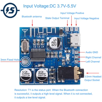 Wireless Bluetooth Audio Module Lossless Decoder V4.1 DC 5V MP3 for DIY Speaker Amplifier Headphone
Wireless Bluetooth Audio Module Lossless Decoder V4.1 DC 5V MP3 for DIY Speaker Amplifier Headphone