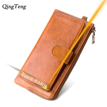 Engraved Name Women's Wallet Genuine Leather Clutch Female Coin Purse ID Bank Card Holder Rfid Long Wallets Money Bag Customized
Engraved Name Women's Wallet Genuine Leather Clutch Female Coin Purse ID Bank Card Holder Rfid Long Wallets Money Bag Customized