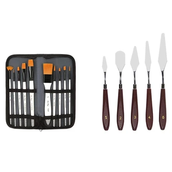 15 Pcs Paint Brush Palette Knife Set Paint Brushes Artist for Watercolor Oil Acrylic Painting
15 Pcs Paint Brush Palette Knife Set Paint Brushes Artist for Watercolor Oil Acrylic Painting