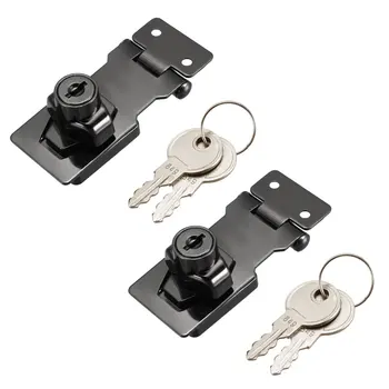 uxcell Keyed Hasp Lock 80mm Twist Knob Keyed Locking Hasp for Door Cabinet Keyed Different Bright Black 2 Pcs
uxcell Keyed Hasp Lock 80mm Twist Knob Keyed Locking Hasp for Door Cabinet Keyed Different Bright Black 2 Pcs