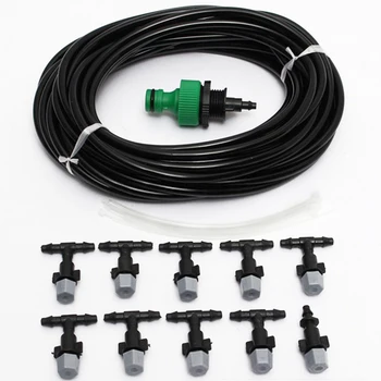10m 33ft Outdoor Garden Patio Water Sprinkler System Grass Plant Irrigation with 10 Plastic Mist Nozzle Set
10m 33ft Outdoor Garden Patio Water Sprinkler System Grass Plant Irrigation with 10 Plastic Mist Nozzle Set
