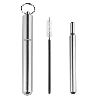 Eco Friendly Stainless Steel Drinking Telescopic Straws Set of 3 Free Cleaning Brush Included Strwaws with Keychain Box
Eco Friendly Stainless Steel Drinking Telescopic Straws Set of 3 Free Cleaning Brush Included Strwaws with Keychain Box