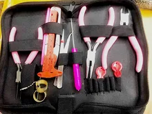 Black Jewellery Making Tools Kit Set With Opener Various Pliers Tweezers Threading Needle Ruler Scissors For Jewelry Accessories
Black Jewellery Making Tools Kit Set With Opener Various Pliers Tweezers Threading Needle Ruler Scissors For Jewelry Accessories