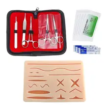 

2021 Surgical Suture Training Kit Skin Suture Practice Silicone Pad with Wound Simulated Training Kit Teaching Equipment Needle