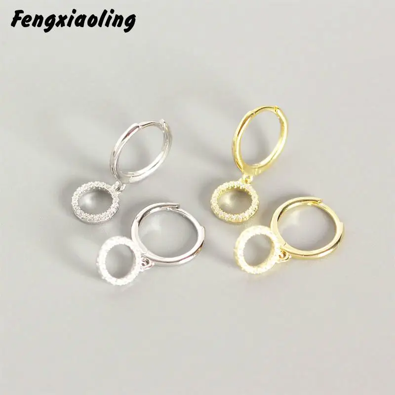 Fengxiaoling 100% 925 Sterling Silver Multiple Zircons Hollow Circle Drop Earrings Jewelry Earrings For Women Fashion Gift
Fengxiaoling 100% 925 Sterling Silver Multiple Zircons Hollow Circle Drop Earrings Jewelry Earrings For Women Fashion Gift