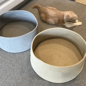 Universal Round Cat Bed Basket Nest Cotton Rope Woven Warm Pet Sleeping Bed House Scratching Mat Pad
Universal Round Cat Bed Basket Nest Cotton Rope Woven Warm Pet Sleeping Bed House Scratching Mat Pad