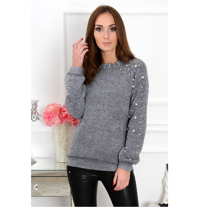 Trendy Women Knitted Oversized O Neck Loose Sweater Pearl Beading Jumper Ladies Winter Long Sleeve Casual Pullover Tops
Trendy Women Knitted Oversized O Neck Loose Sweater Pearl Beading Jumper Ladies Winter Long Sleeve Casual Pullover Tops