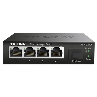 

TP-LINK Full Gigabit Cloud Management Switch TL-SG2105 4*10/100/1000Base-T RJ45 + 1*Gigabit SFP optical port APP Web VLAN QoS