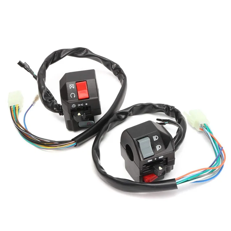 

1 pair Motorcycle 7/8" Handlebar Control Switch Horn Turn Signal Headlight Fog Lamp Electric Start Switch for SRZ150 MTR150