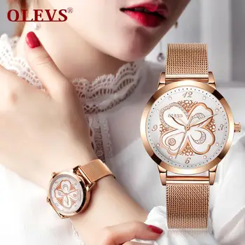 OLEVS New Rose Gold Women Watches Waterproof Mesh Quartz Ladies Top Brand Luxury Wrist Watch Dress Girl Clock Relogio Feminin
OLEVS New Rose Gold Women Watches Waterproof Mesh Quartz Ladies Top Brand Luxury Wrist Watch Dress Girl Clock Relogio Feminin