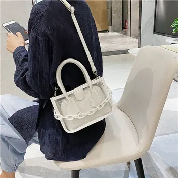 Spring and Summer New Style Pu Chain Different Size Bags Korean-style Transparent WOMEN'S Shoulder Bag Solid Color No Good Handb
Spring and Summer New Style Pu Chain Different Size Bags Korean-style Transparent WOMEN'S Shoulder Bag Solid Color No Good Handb