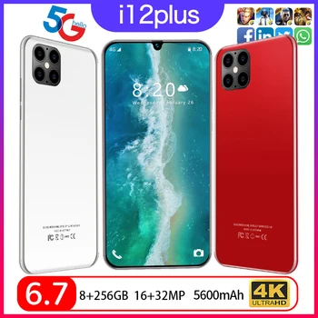 Global 6.7 inches i12 Plus Water drop screen smartphone Android 10 Snapdragon 855 10 Core 8GB RAM 256GB ROM 5600mAh 5G dual SIM
Global 6.7 inches i12 Plus Water drop screen smartphone Android 10 Snapdragon 855 10 Core 8GB RAM 256GB ROM 5600mAh 5G dual SIM