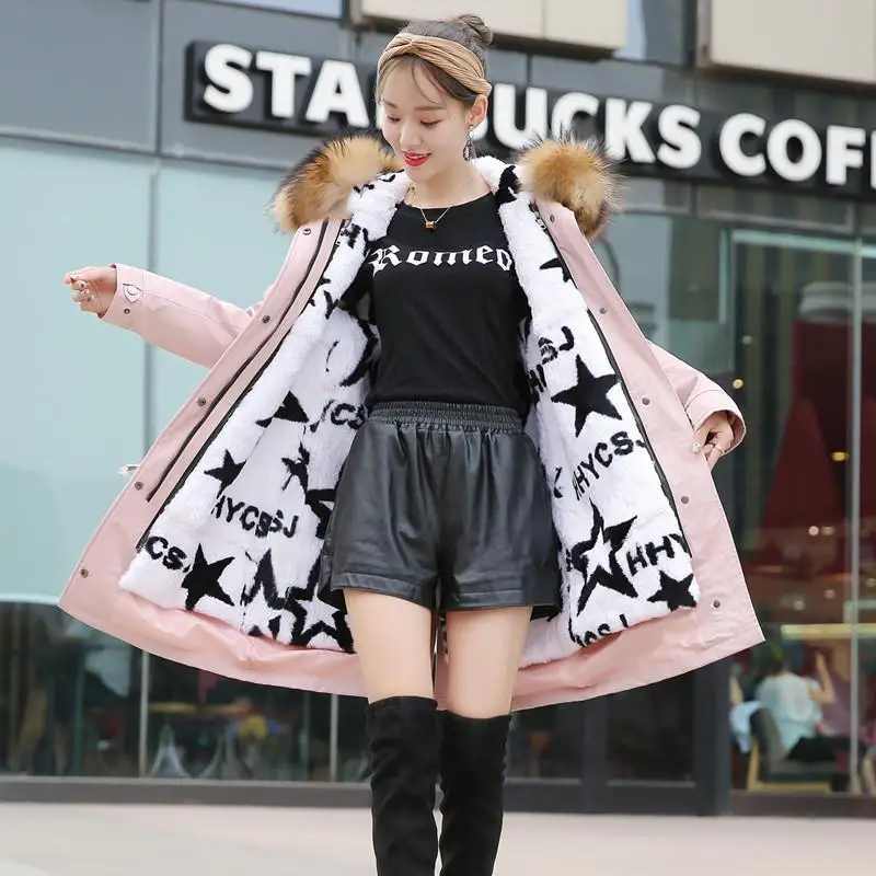 Fur Cotton Jacket 2019 New Winter Rabbit Fur Liner Detachable Long Fox Fur Collar Fur Coat
Fur Cotton Jacket 2019 New Winter Rabbit Fur Liner Detachable Long Fox Fur Collar Fur Coat