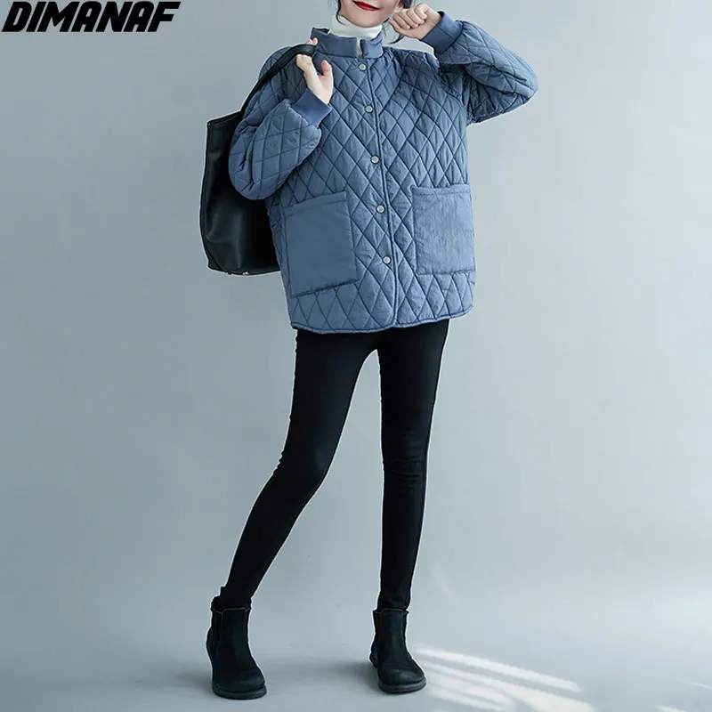 DIMANAF 2020 Plus Size Coats Women Winter Cotton-padded Jacket Plaid Print Turtleneck Female Outerwear Loose Casual Down Jacket
DIMANAF 2020 Plus Size Coats Women Winter Cotton-padded Jacket Plaid Print Turtleneck Female Outerwear Loose Casual Down Jacket