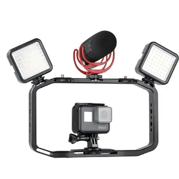 Handheld Video Rig for DSLR Camera Phone Gopro Vertical Shooting Phone Cage for Canon Nikon iPhone Xs Max X 8 7 Gopro 5 6 7
Handheld Video Rig for DSLR Camera Phone Gopro Vertical Shooting Phone Cage for Canon Nikon iPhone Xs Max X 8 7 Gopro 5 6 7