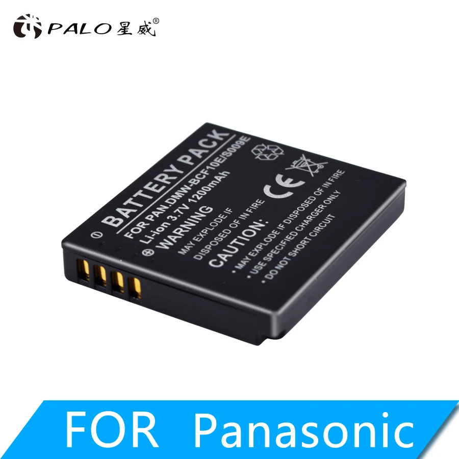 

PALO 3.7V 1200mAh DMW-BCF10 DMW BCF10E BCF10 Camera Battery For Panasonic CGA-S106 S106B S/106C S/106D S/106B