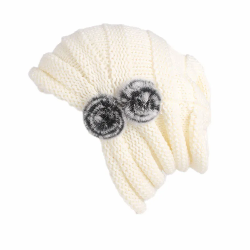 LDSLYJR 2019 Autumn winter new style Solid Color Knitted hat 4 Colors two fur balls Casual hat Turban cap for Women 03
LDSLYJR 2019 Autumn winter new style Solid Color Knitted hat 4 Colors two fur balls Casual hat Turban cap for Women 03