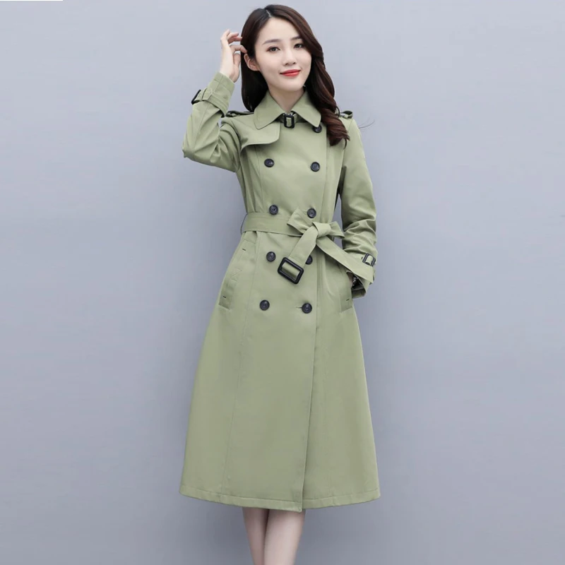 Solid Trench Coat For Women Autumn Mid-Length Double-Breasted Turn-Down Collar Adjustable Waist Fashion Jacket Fall 2020 Women
Solid Trench Coat For Women Autumn Mid-Length Double-Breasted Turn-Down Collar Adjustable Waist Fashion Jacket Fall 2020 Women