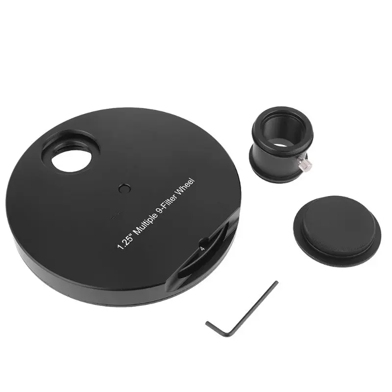 Premium Multi-filter Binoculars Eyepiece Filter Wheel Full Metal 1.25" Multiple 9 Position Fitting Color Filter Wheel For Astron
Premium Multi-filter Binoculars Eyepiece Filter Wheel Full Metal 1.25" Multiple 9 Position Fitting Color Filter Wheel For Astron