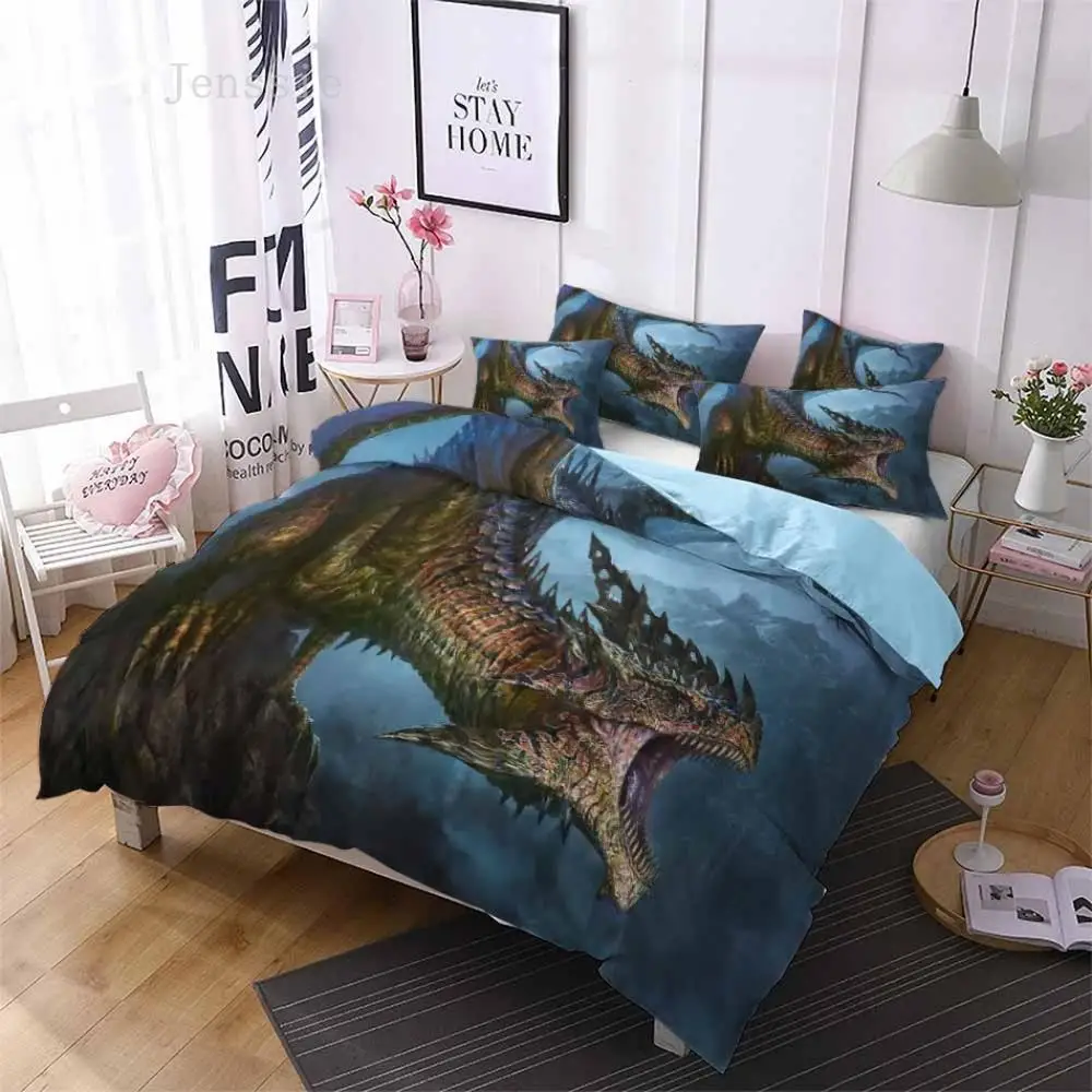 Black Flying Dragons Bedding Set 3D Printed Duvet Cover 2/3 Piece Bed Set Single Double Full Queen Animal Home Textiles
Black Flying Dragons Bedding Set 3D Printed Duvet Cover 2/3 Piece Bed Set Single Double Full Queen Animal Home Textiles