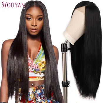 HOUYAN Long straight black female wig synthetic wig natural middle lace wig heat-resistant fiber wig 
HOUYAN Long straight black female wig synthetic wig natural middle lace wig heat-resistant fiber wig