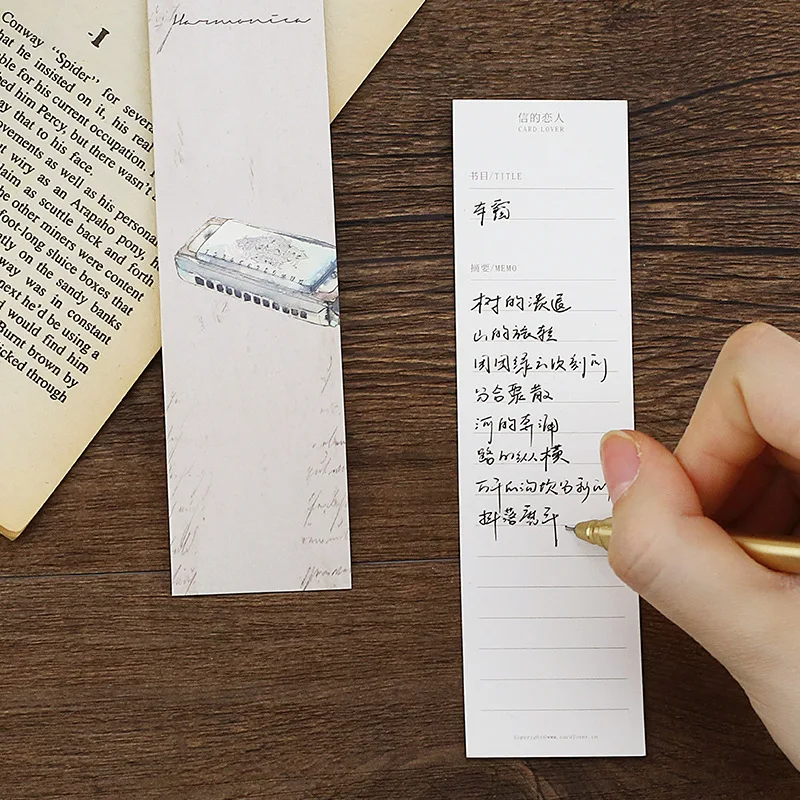 Antique Musical Instrument Paper Bookmark Writable Book Holder Message Card Student Boy Girl School Office Clip Stationery Gift
Antique Musical Instrument Paper Bookmark Writable Book Holder Message Card Student Boy Girl School Office Clip Stationery Gift