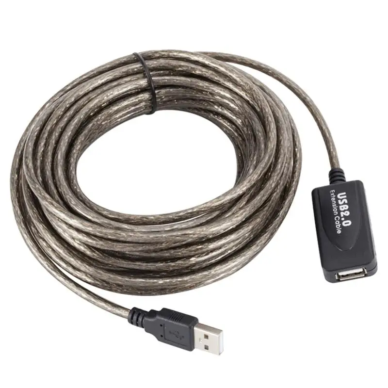 2.0 USB 10M Extension Cable Active Cable Repeater Male to Female High Speed Wire USB Adapter For Laptop PC
2.0 USB 10M Extension Cable Active Cable Repeater Male to Female High Speed Wire USB Adapter For Laptop PC