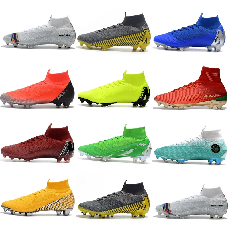 

2019 mens soccer shoes Superfly 6 Elite CR7 SE FG soccer cleats Crampons de football boots Mercurial Superfly VI 360 Neymar Ronaldo