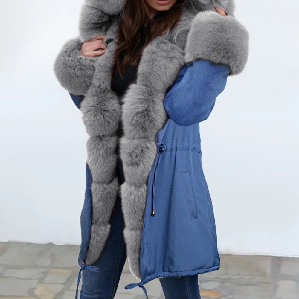 Cotton Padded Jacket Winter Coat Women Thick Warmness Fleece Jackets Outerwear Faux Fur Collar Parkas Hooded Fashion Overcoat
Cotton Padded Jacket Winter Coat Women Thick Warmness Fleece Jackets Outerwear Faux Fur Collar Parkas Hooded Fashion Overcoat