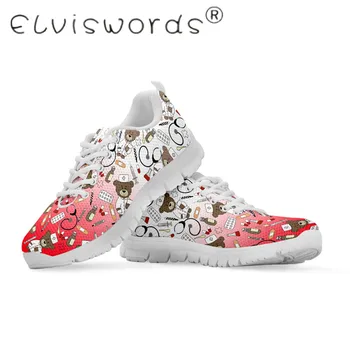 ELVISWORDS 2019 Women flats shoes nurse bear pattern Black White Lace-up sneakers Spring autumn Trend shoes size 35-45 Zapatos
ELVISWORDS 2019 Women flats shoes nurse bear pattern Black White Lace-up sneakers Spring autumn Trend shoes size 35-45 Zapatos