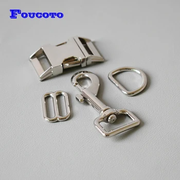200 sets 25mm Side Release Buckle D Ring Tri-Glides Slider Adjustable Buckle diy dog Collar backpack bag parts-Silver
200 sets 25mm Side Release Buckle D Ring Tri-Glides Slider Adjustable Buckle diy dog Collar backpack bag parts-Silver