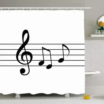 Shower Curtain Set with Hooks 72x78 Treble Clef Key Tone with Flat Design Simple Sign Symbol Clean Abstract Print Rows Textures
Shower Curtain Set with Hooks 72x78 Treble Clef Key Tone with Flat Design Simple Sign Symbol Clean Abstract Print Rows Textures