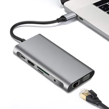 10-In-1 USB Type-C 3.1 Hub USB 3.0 Output Adapter Splitter Fast Speed Transfer TF SD Card Reader 6/8 Ports Charger Hub 10 in 1
10-In-1 USB Type-C 3.1 Hub USB 3.0 Output Adapter Splitter Fast Speed Transfer TF SD Card Reader 6/8 Ports Charger Hub 10 in 1