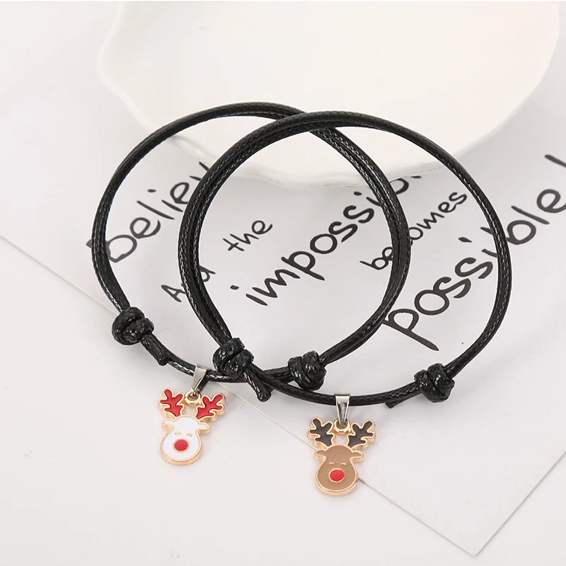 2PCs/Set, Elk Gloves Snowman Bracelets for Women and Men Couple Bracelet Adjustable Rope Chain Bracelets Christmas Gifts
2PCs/Set, Elk Gloves Snowman Bracelets for Women and Men Couple Bracelet Adjustable Rope Chain Bracelets Christmas Gifts