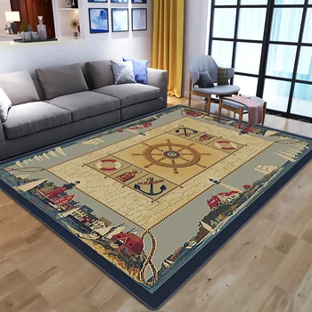 

Modern Cartoon Anchor 3D Printing Carpets For Living Room Bedroom Decor Carpet Child Crawl Antiskid Mat Kids Room play Area Rugs