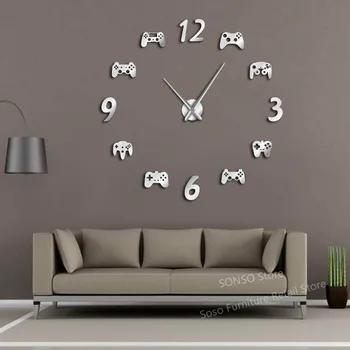 Video Game Controllers DIY Large Wall Clock Game Room Decor Modern Design Freamless Giant Wall Clock Game Boys Room Wall Watch
Video Game Controllers DIY Large Wall Clock Game Room Decor Modern Design Freamless Giant Wall Clock Game Boys Room Wall Watch