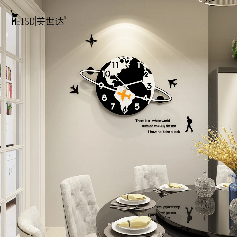 MEISD Creative Cartoon Planetary Plane Large Wall Clock Modern Design Silent Hanging Clock With Wall Stickers Home Decor Clocks
MEISD Creative Cartoon Planetary Plane Large Wall Clock Modern Design Silent Hanging Clock With Wall Stickers Home Decor Clocks