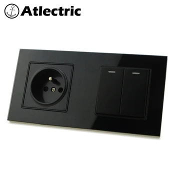 FR Power Socket Wall Light Switch Rocker 1 2 3 4 Gang Lamp Light Double Socket Outlet Black Glass Frame Slovakia Belgium 172Type
FR Power Socket Wall Light Switch Rocker 1 2 3 4 Gang Lamp Light Double Socket Outlet Black Glass Frame Slovakia Belgium 172Type