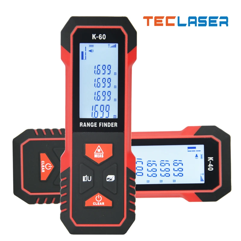 

TECLASER Laser Rangefinder Laser Measure Meter 40M Laser Distance Meter Laser Tape Range Finder Digital Measuring Device Tape