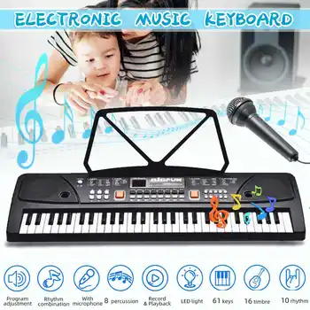 61 Keys Digital Music Electronic Keyboard Key Board Music Children Enlightenment Musical Intelligence Toy with Mini Microphone
61 Keys Digital Music Electronic Keyboard Key Board Music Children Enlightenment Musical Intelligence Toy with Mini Microphone
