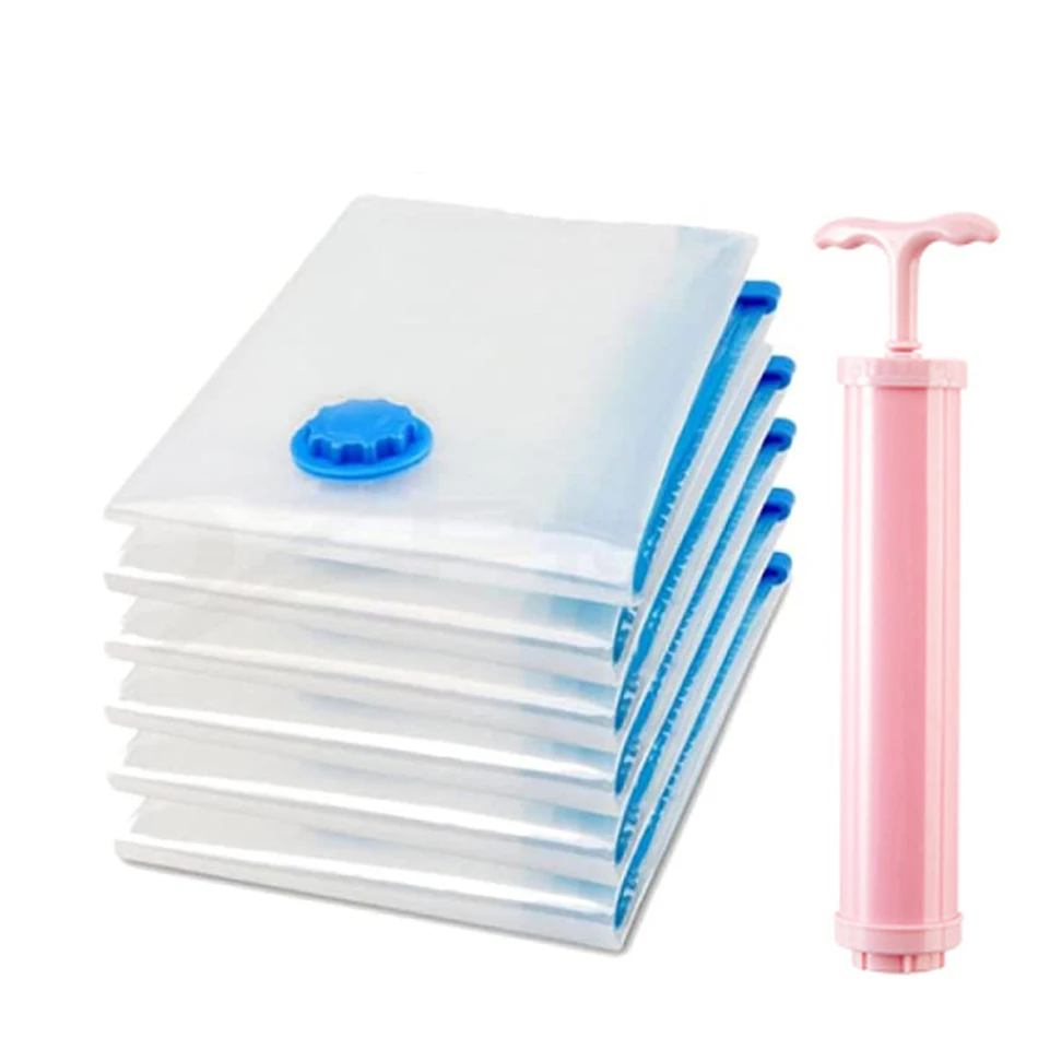 7PCS Jumbo Large Vacuum Saver Storage Bags Hand Pump Excellent for Long Term Storage Saving Extra Space While Traveling
7PCS Jumbo Large Vacuum Saver Storage Bags Hand Pump Excellent for Long Term Storage Saving Extra Space While Traveling