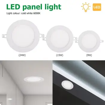 24W/15W Round Recessed LED light Ceiling Downlight Panel Light Indoor Home Lighting Lamp LED Panel For Living Room
24W/15W Round Recessed LED light Ceiling Downlight Panel Light Indoor Home Lighting Lamp LED Panel For Living Room