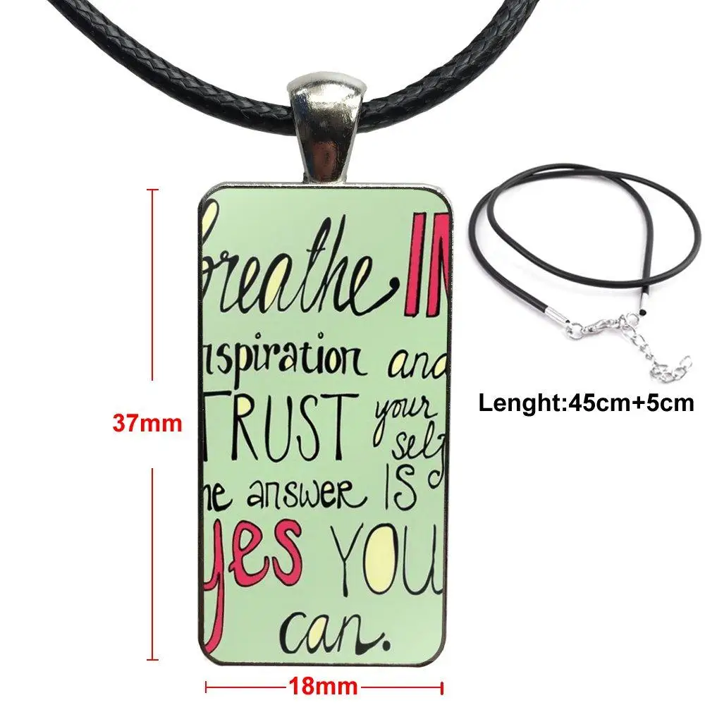 for women fashion jewelry yes you can motivational quotes glass