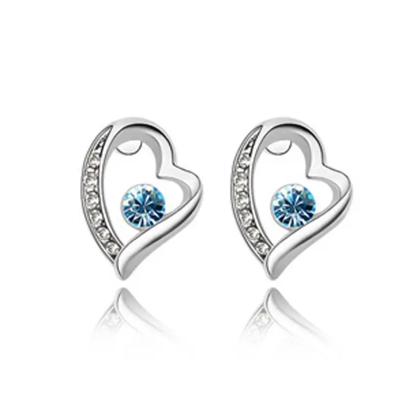 2019 Women's 100% 925 Sterling Silver Stud Earrings / Earrings Heart Navy Blue Fine Jewelry Bride Christmas Gif E0162
2019 Women's 100% 925 Sterling Silver Stud Earrings / Earrings Heart Navy Blue Fine Jewelry Bride Christmas Gif E0162