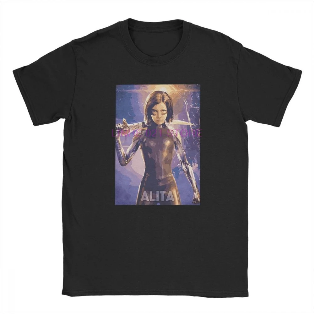 Men Alita Battle Angel T-Shirts Gunnm Comic Movie Anime Vintage T Shirt Round Neck Short Sleeves Tops Cotton Tees Printed
Men Alita Battle Angel T-Shirts Gunnm Comic Movie Anime Vintage T Shirt Round Neck Short Sleeves Tops Cotton Tees Printed