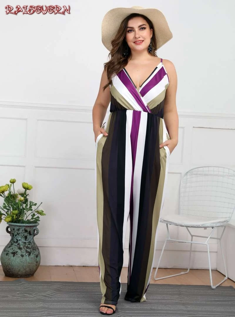 RAISEVERN Vintage Boho Jumpsuit Women Striped Printed Elegant V-neck Wide Leg Pants Long Overalls Bandage Office Wear Playsuits
RAISEVERN Vintage Boho Jumpsuit Women Striped Printed Elegant V-neck Wide Leg Pants Long Overalls Bandage Office Wear Playsuits