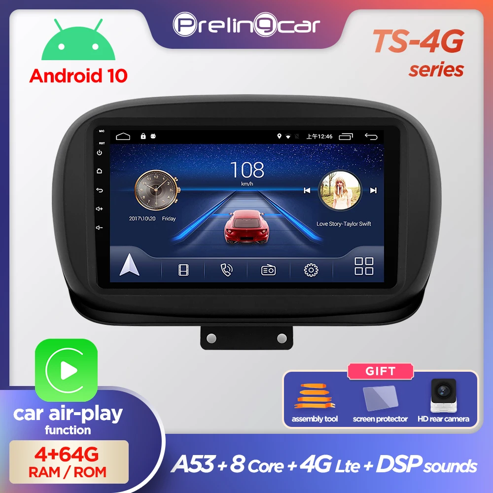 Автомагнитола Prelingcar 2 Din Android 10 0 без DVD мультимедийный видеоплеер GPS навигация для