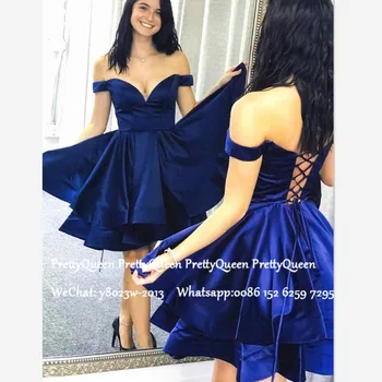 Royal Blue Satin Short Prom Dresses 2020 Off Shoulder Women Tiered A Line Lace Up Back Formal Party Dress Vestido De Festa
Royal Blue Satin Short Prom Dresses 2020 Off Shoulder Women Tiered A Line Lace Up Back Formal Party Dress Vestido De Festa