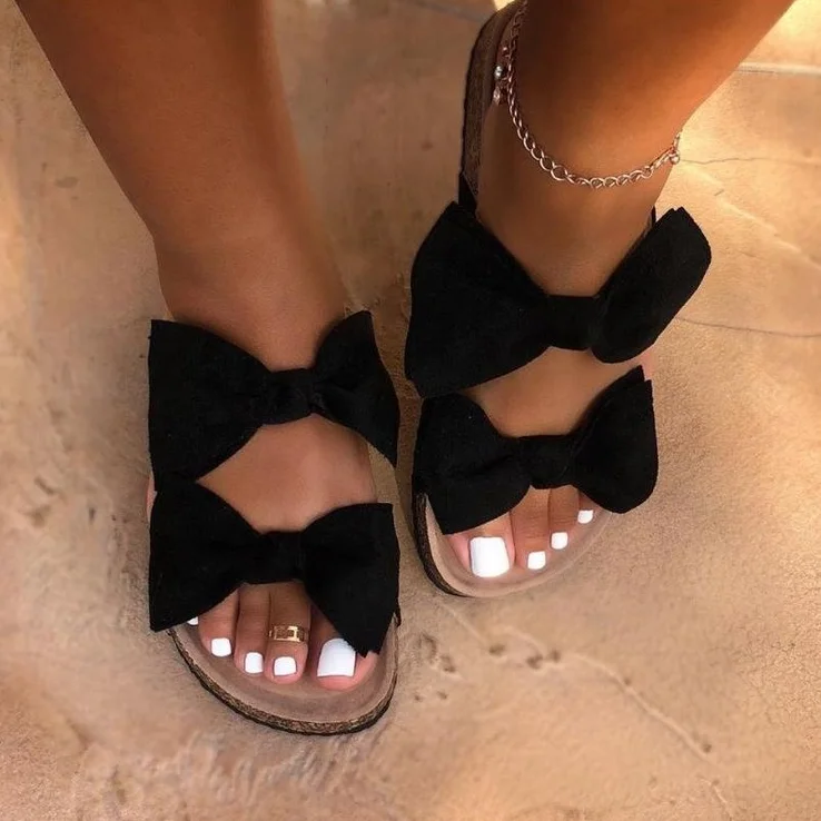2020 summer new color matching flat bottom bow sandals and slippers female sweet plus size slippers X195
2020 summer new color matching flat bottom bow sandals and slippers female sweet plus size slippers X195